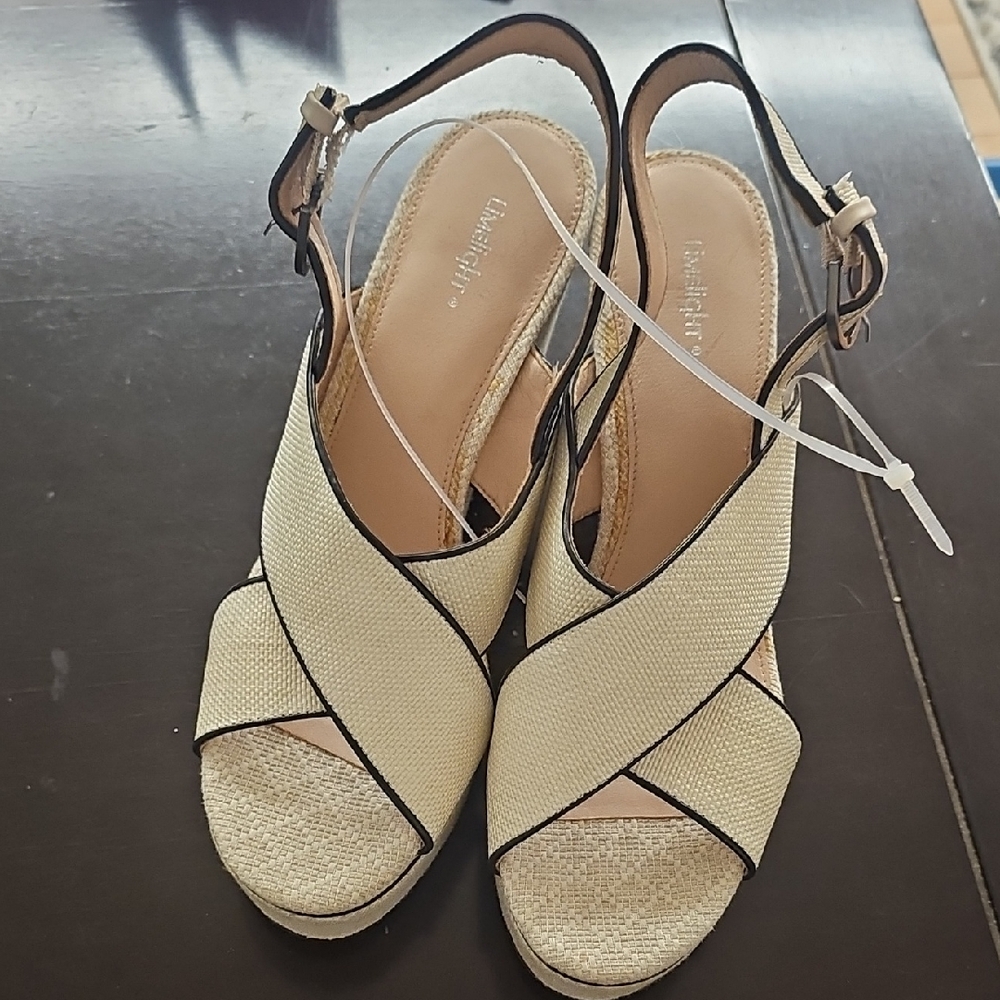 New Limelight Tan Wedge Sandals